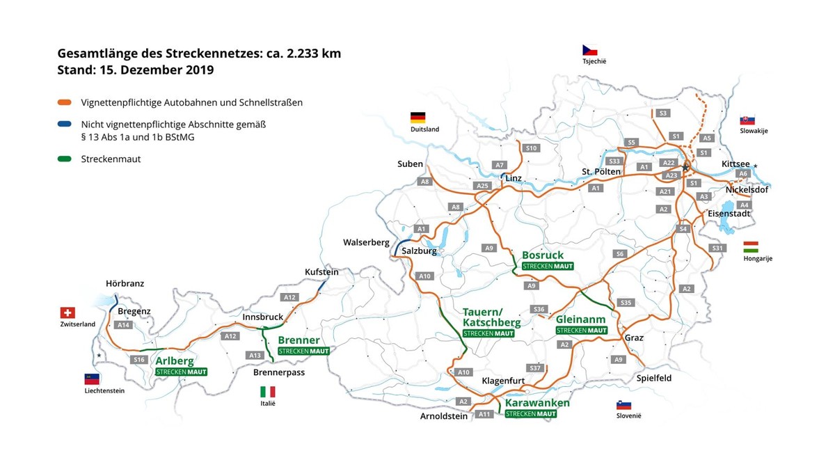 Straßenlandschaft in Österreich
